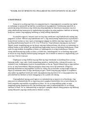 questionnaire tungkol sa pagliban sa klase|Pananaliksik tungkol sa pagliban sa klase .